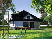 Projekt domu jednorodzinnego-DOM DOPASOWANY XL- widok od strony ogrodu