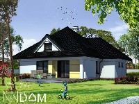 Projekt domu jednorodzinnego-DOM DOPASOWANY XL- widok od strony ogrodu