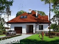 Projekt domu jednorodzinnego-DOM DOPASOWANY- widok frontowy