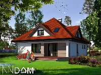 Projekt domu jednorodzinnego-DOM DOPASOWANY- widok ogrodowy