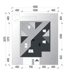 Projekt domu jednorodzinnego-DOM DOPASOWANY-minimalne wymiary działki
