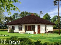 Projekt domu jednorodzinnego DOM EKONOMICZNY_widok ogrodowy