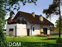 Projekt domu jednorodzinnego -DOM PRZYTULNY- widok ogrodowy