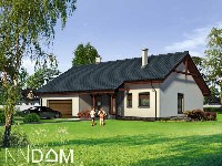 Projekt domu jednorodzinnego -DOM ROZSĄDNY- widok frontowy
