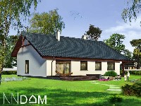 Projekt domu jednorodzinnego -DOM ROZSĄDNY- widok ogrodowy