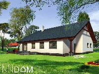 Projekt domu jednorodzinnego -DOM ROZSĄDNY- widok ogrodowy