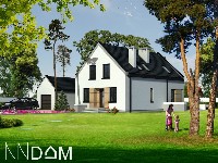 Projekt domu jednorodzinnego -DOM OPTYMALNY- widok frontowy 
