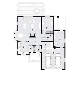 Projekt domu jednorodzinnego-DOM SOLIDNY-rzut parteru