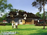 Projekt domu jednorodzinnego-DOM SOLIDNY-widok frontowy