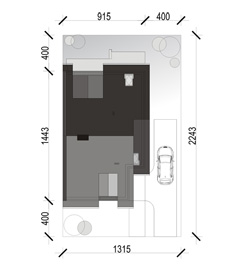 Projekt domu jednorodzinnego DOM SPÓJNY, minimalne wymiary działki