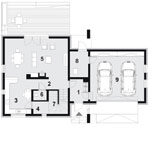 Powierzchnia użytkowa dla projektu domu jednorodzinnego autorstwa Pracowni Projektowej NNDOM - Projekt Domu Ergonomicznego XL wynosi 146,2 m.